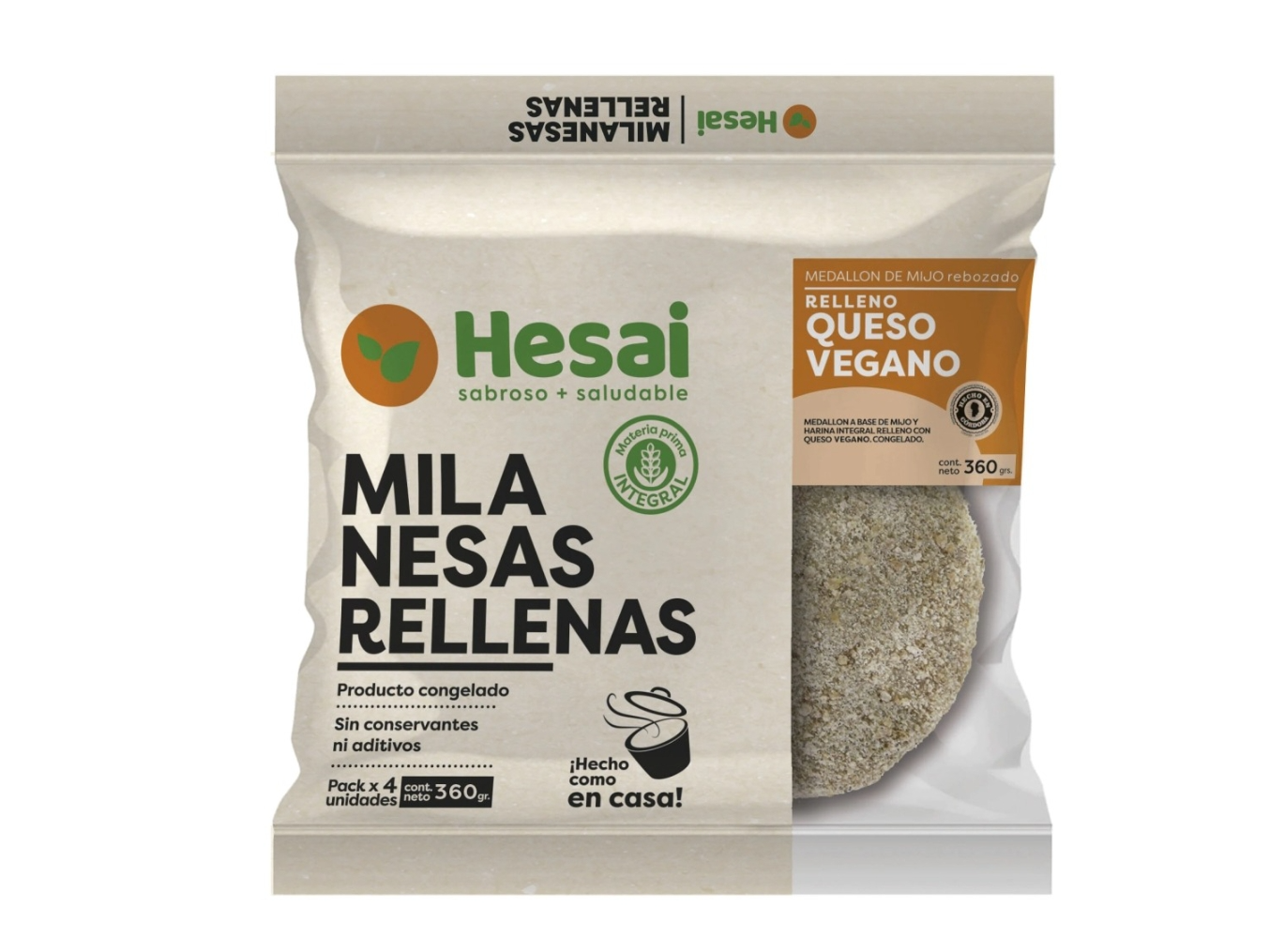 Milanesa Rellena de Queso Vegano