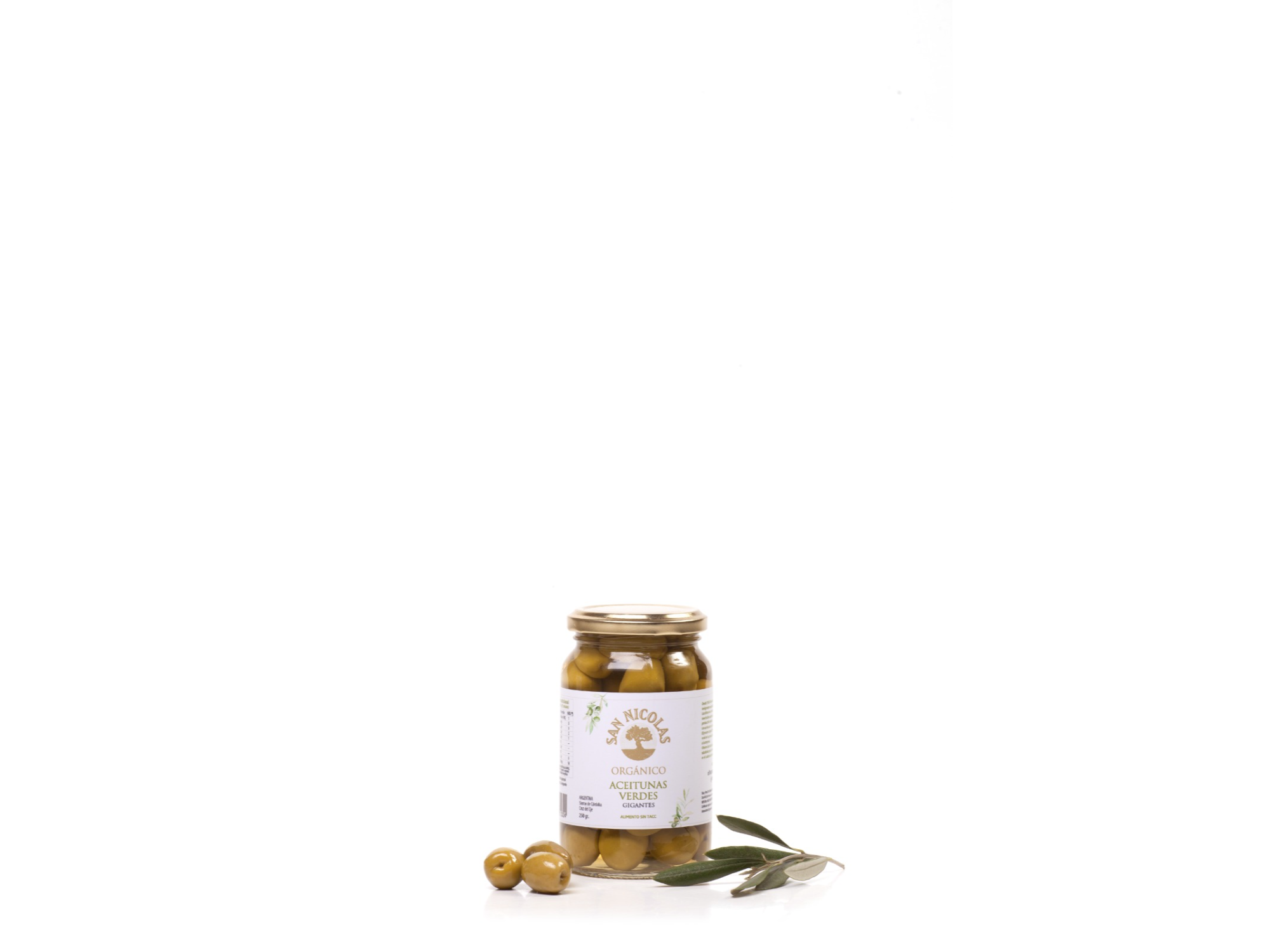 Aceitunas verdes Gigantes Orgánicas 250 gramos