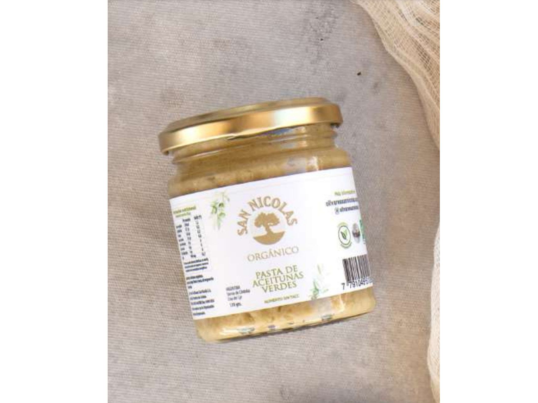 Pasta de Aceitunas verdes orgánica x 170 gr.