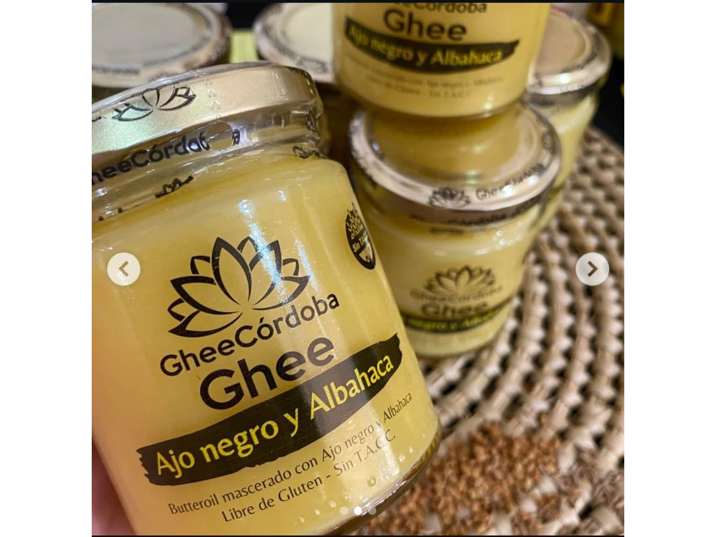 Ghee  macererado con Ajo Negro y Albahaca