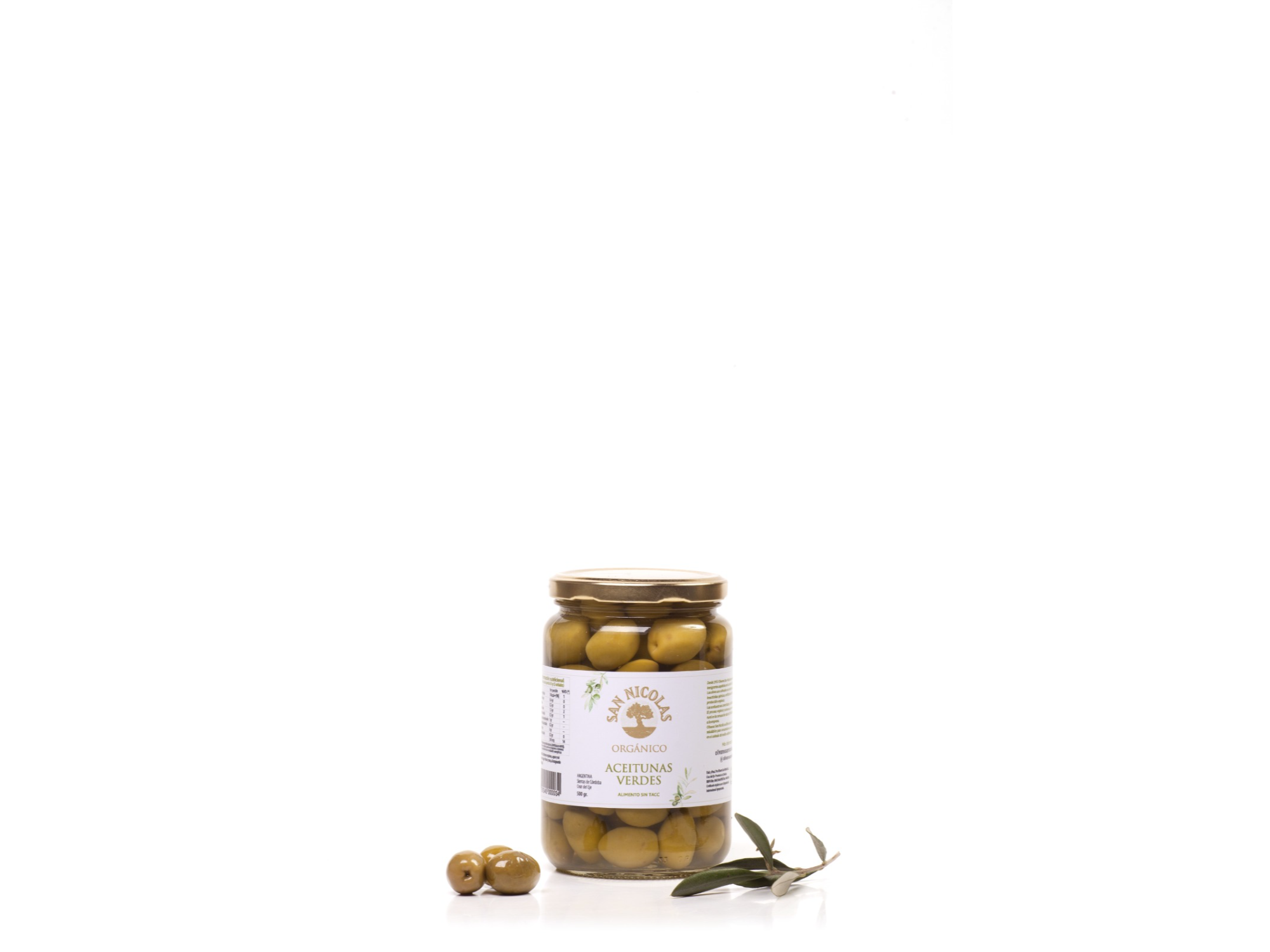 Aceitunas Verdes Orgánicas gigantes 500 gramos