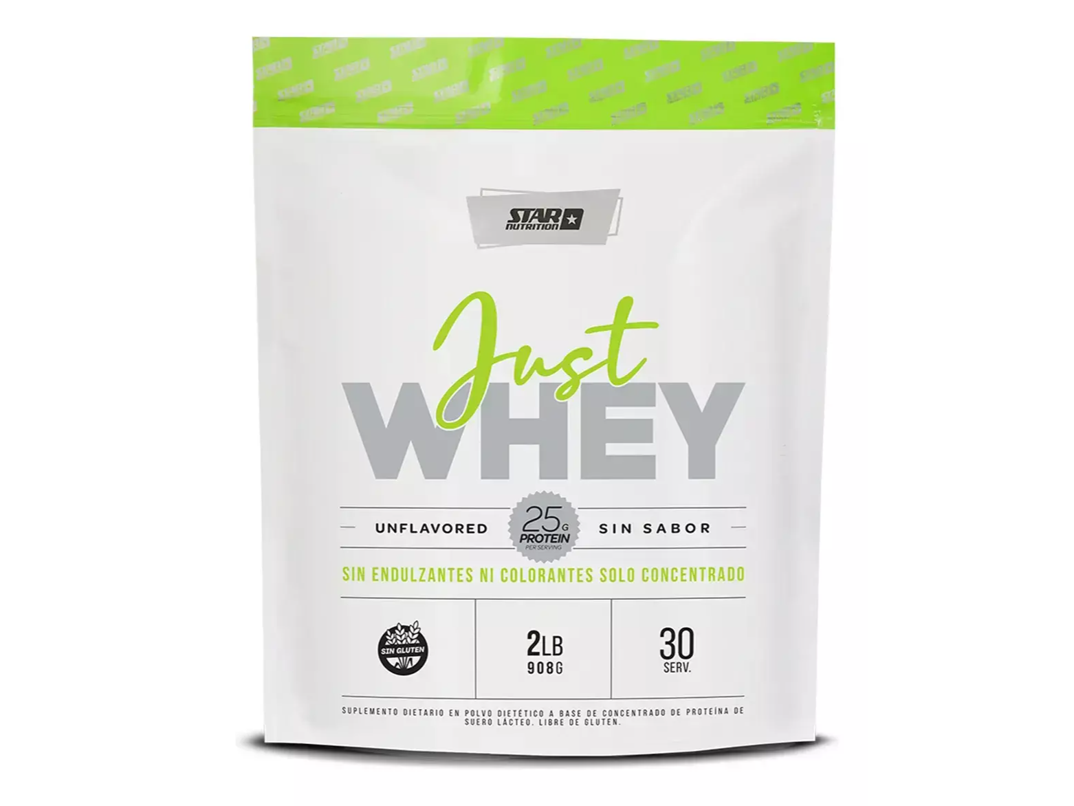 JUST WHEY STAR NUTRITION 2LB (PROTEINA SIN SABOR)