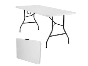 Mesa plegable con agarre para traslado