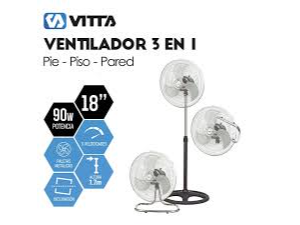 vitta ventilador 3 pocisiones x5 unidades abona 30.000 c,u