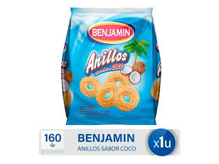 Benjamín anillos de coco 160 grs x6 unidades