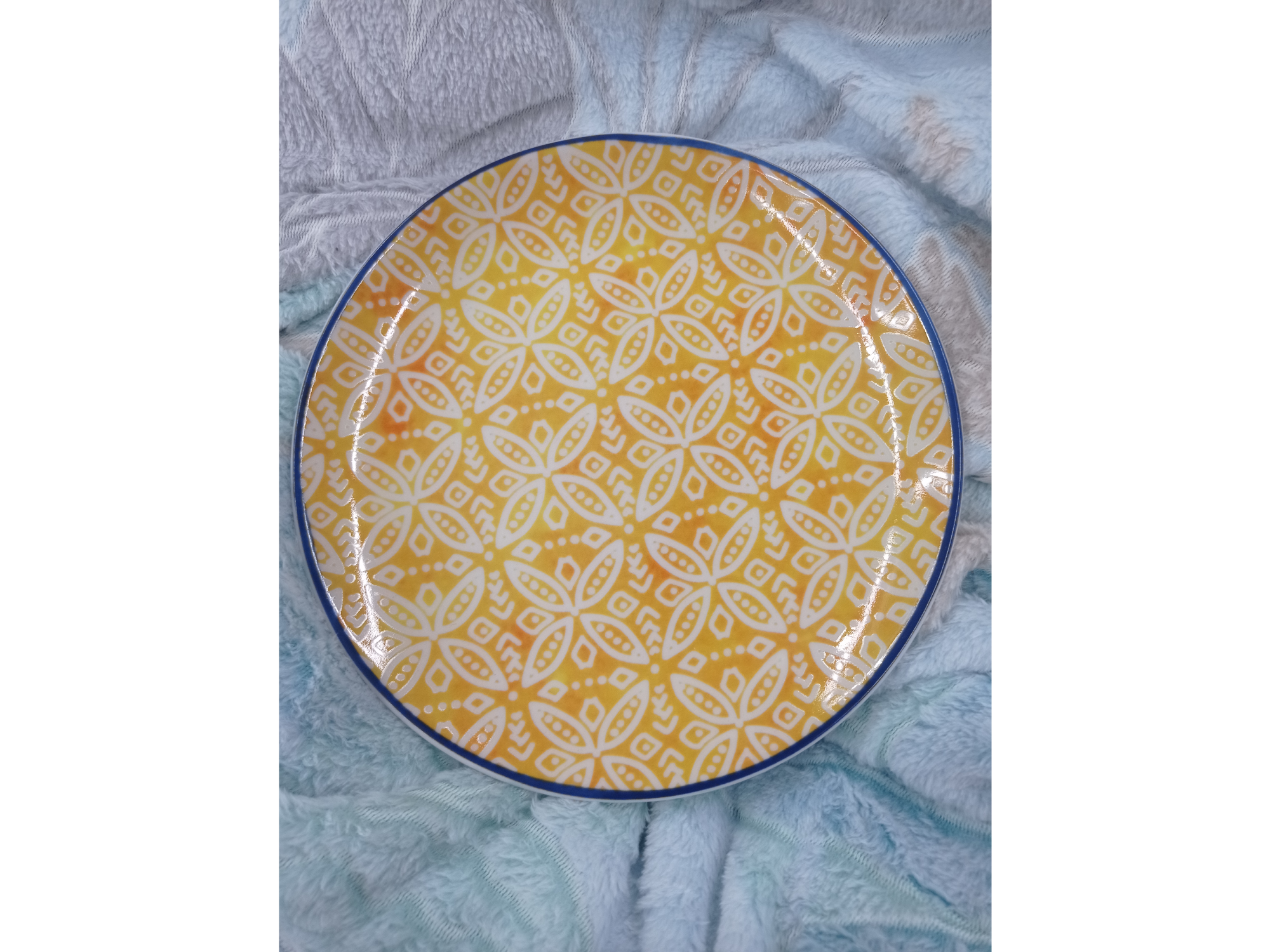 Corona Zambia amarillo cerámica Colombia,apto microondas 21cm