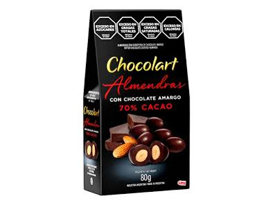 chocolart almendras cacao 80grs