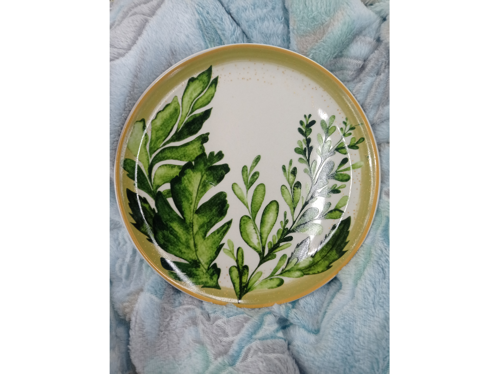 Corona plato cerámica Colombia 21cm apto microondas