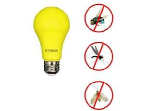 Lámpara amarilla espanta insectos
