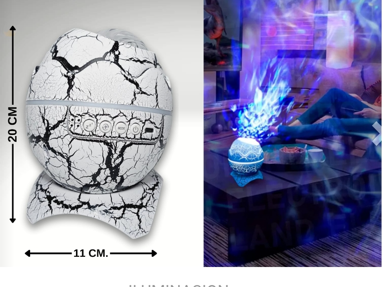 Proyector formato huevo de dinosaurio