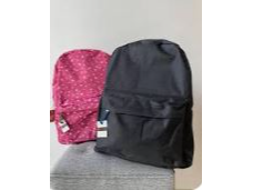 MOCHILAS DE LONA LISAS Y ESTAMPADAS X3 UNIDADES