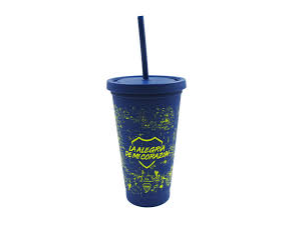 VASO 500ML CON TAPA Y SORBETE