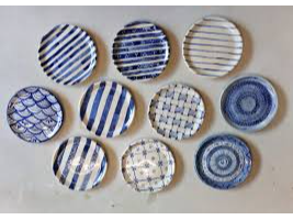 Corona Zambia azul cerámica colombiana apto microndas 21cm