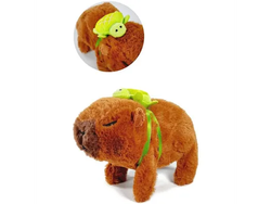 Capibara de peluche, a pila camina.