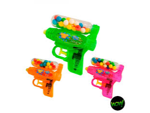 Pistola de agua con confites