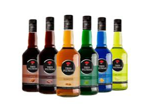 Tres plumas licor 750 ml toda la variedad