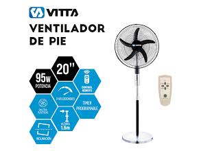 vitta ventilador de pie x5 unidades paga 28.500 c,u