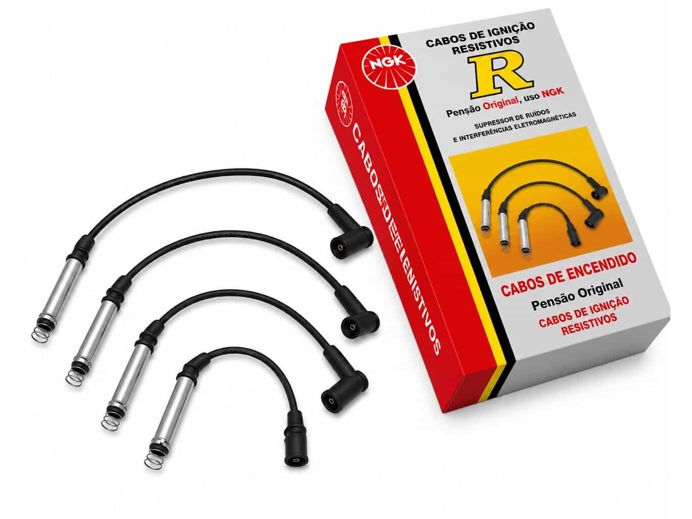 CABLES DE BUJIAS NGK SCF30 FIESTA-KA-ECOSPORT-FOCUS ZETEC-ROCAM 1.0/1.6 CAPUCHON CHAPA