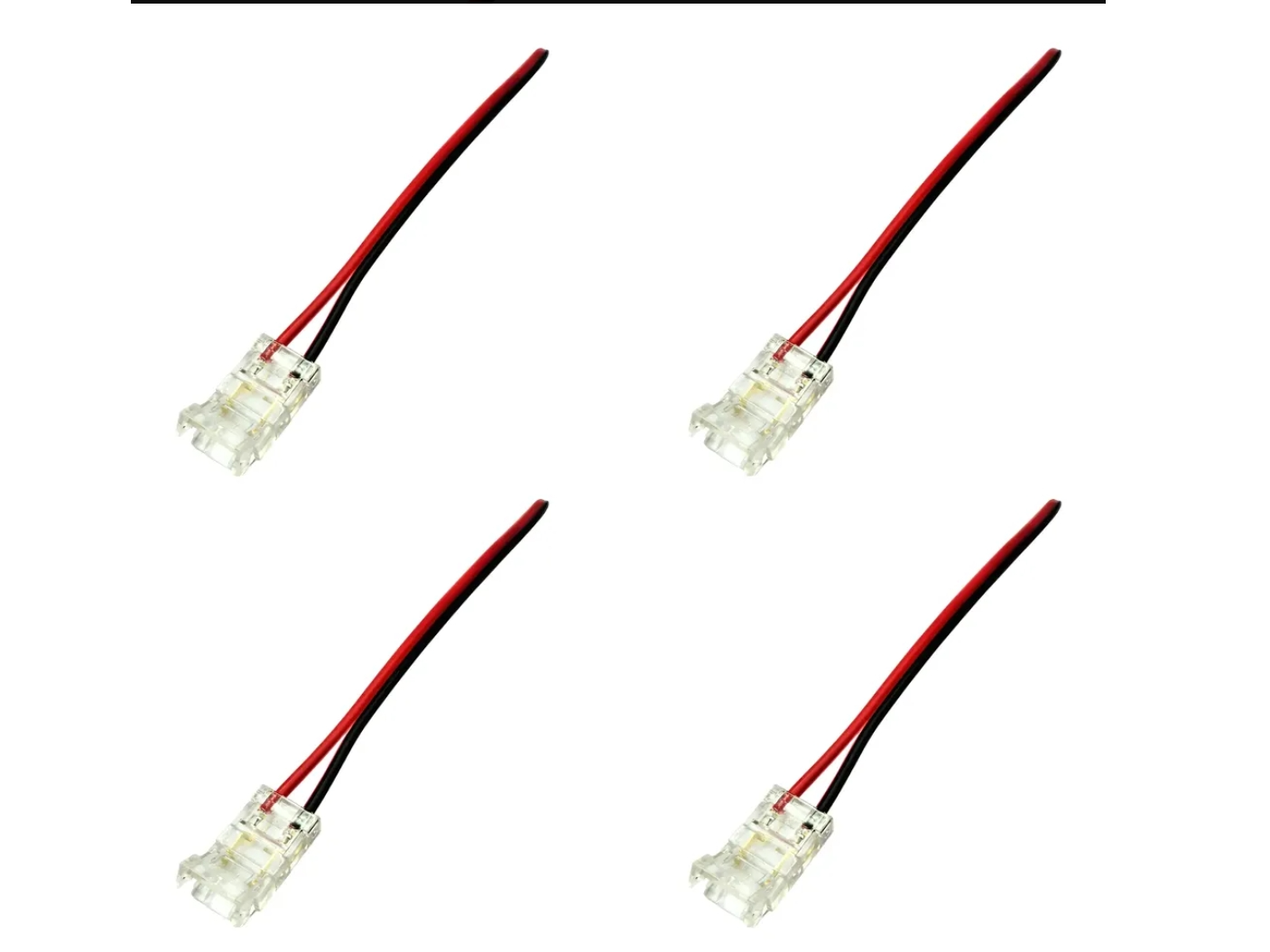 Conector transparente LED con cable