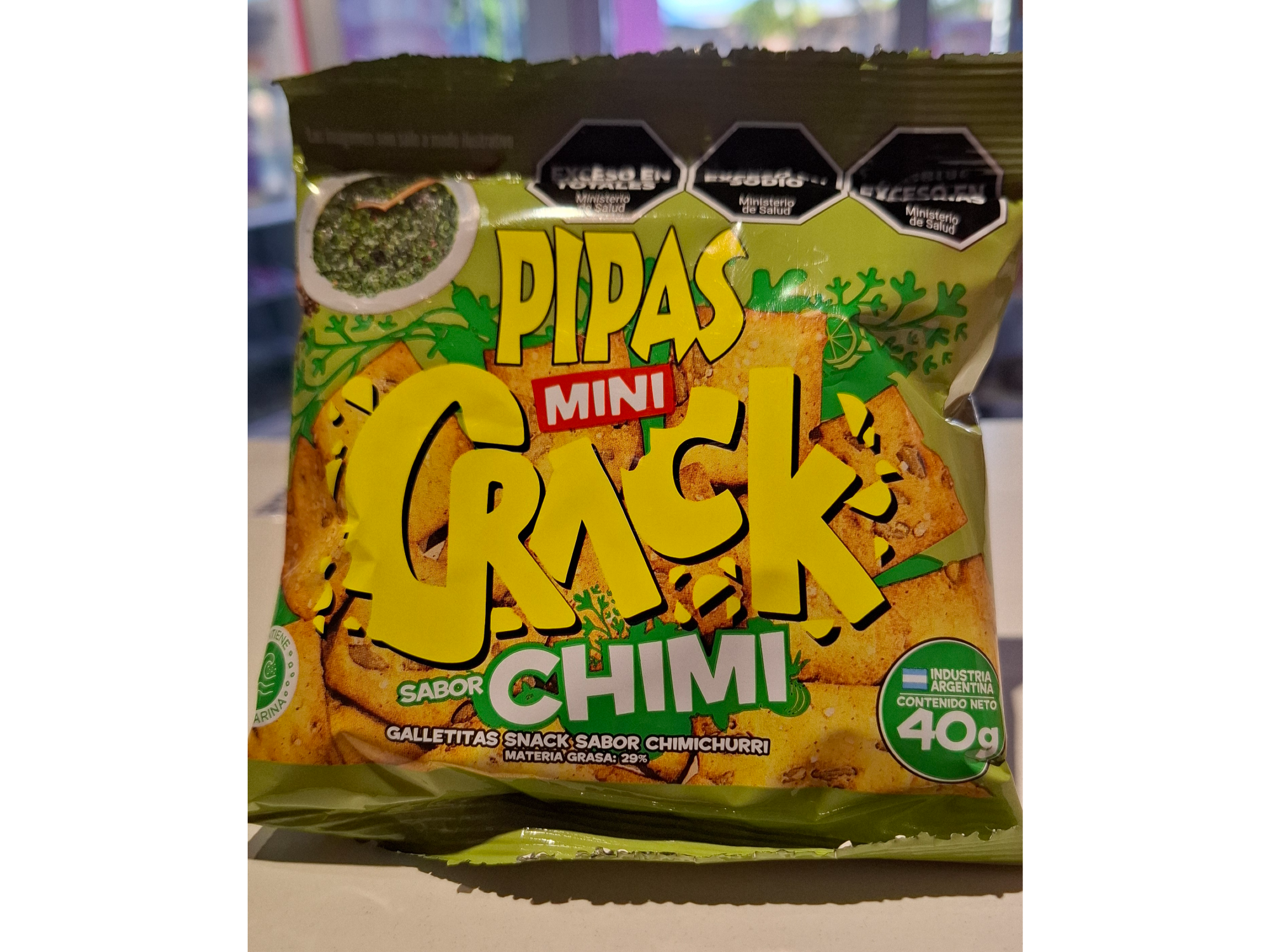 Pipas Mini Crack Snack Sabor Chimi