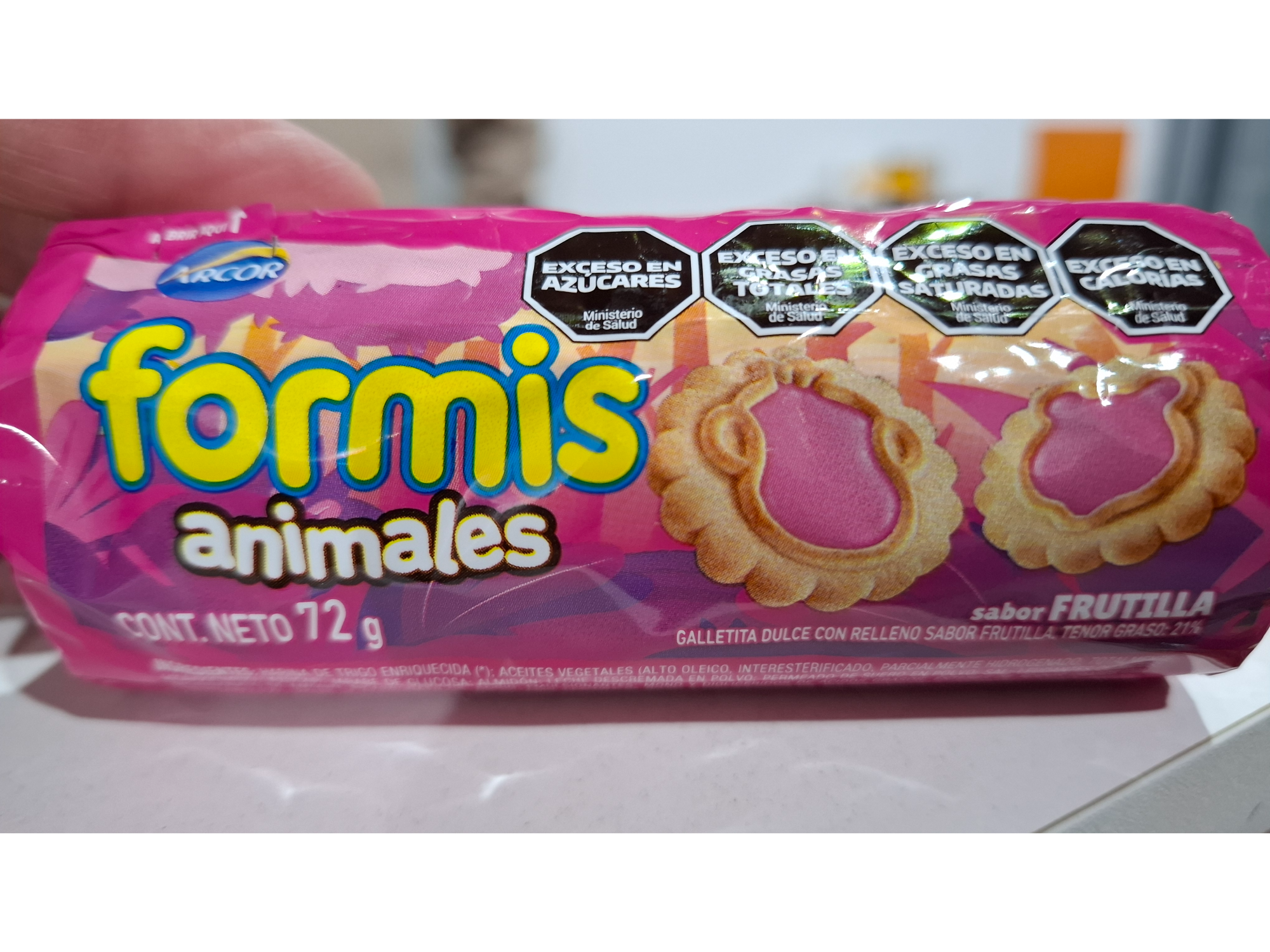 Galletas Rellenas sabor Frutilla