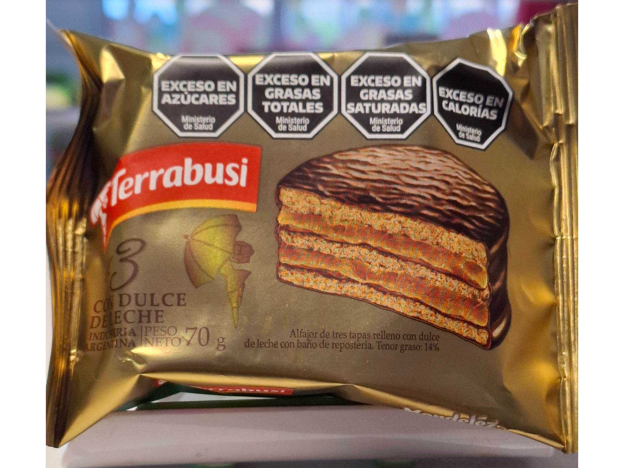 Alfajor Triple Terrabusi Chocolate 70gr