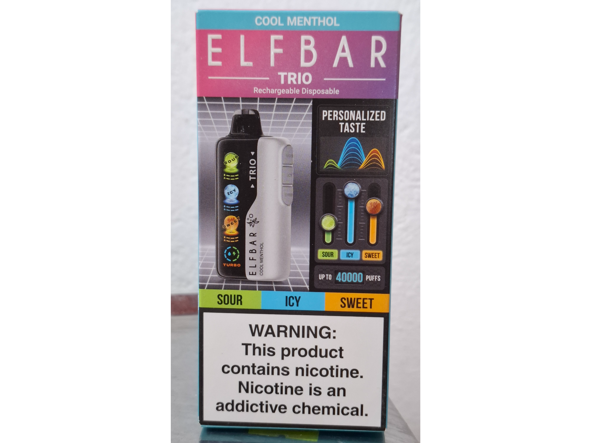 Vaper Elfbar Trio Cool Menthol 40k
