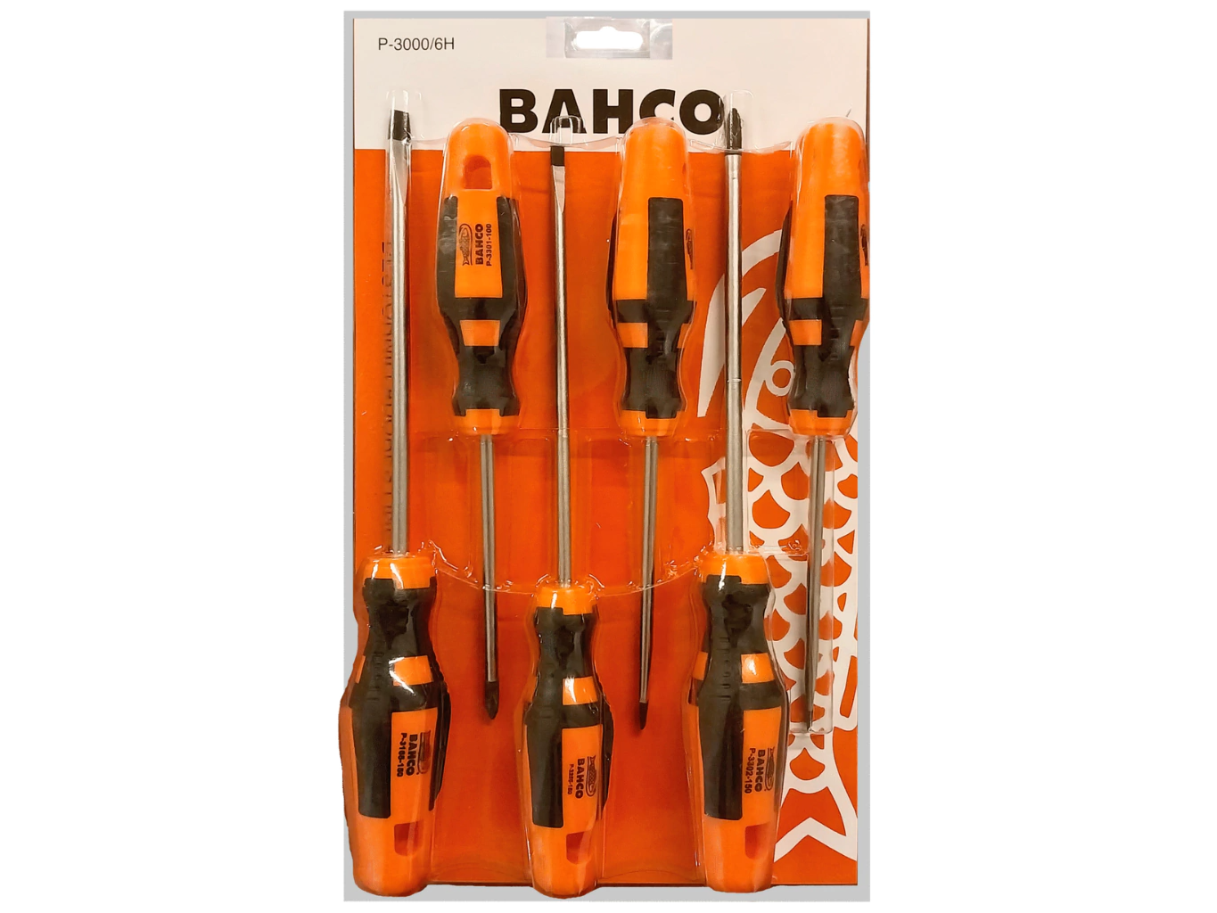 SET DE DESTORNILLADORES PREMIUM EN BLISTER DE 6 PIEZAS BAHCO P-3000/6H