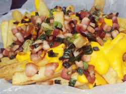 Panceta/cheddar y verdeo(grande)