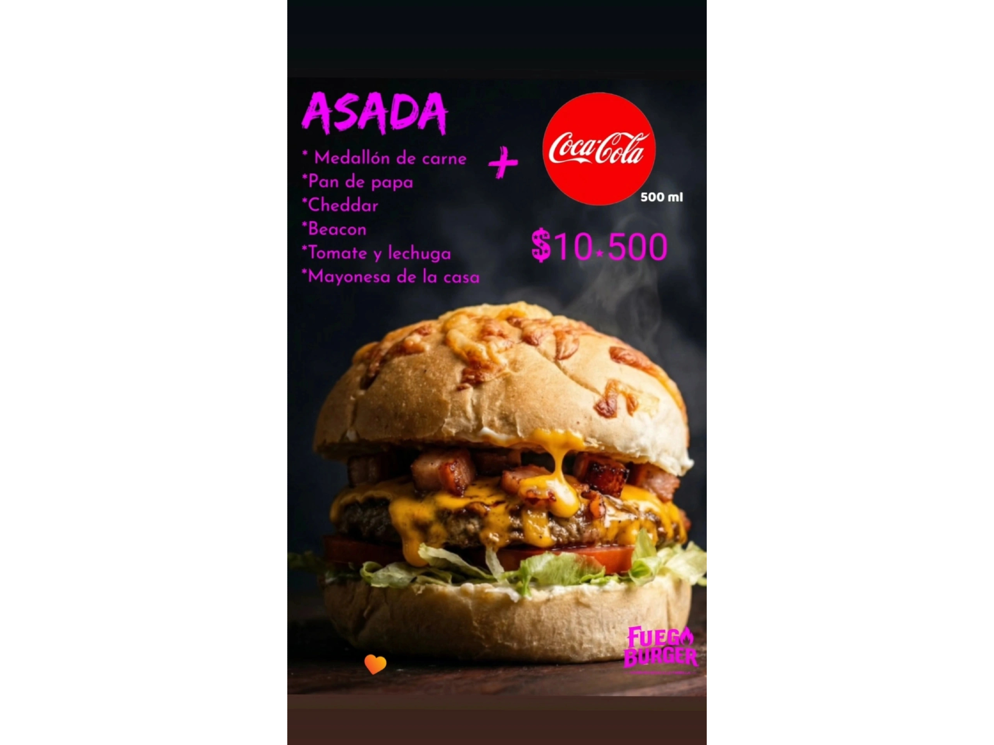 Burger + coca 🤤