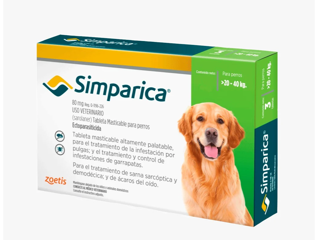 SIMPARICA de 20 a 40 kg