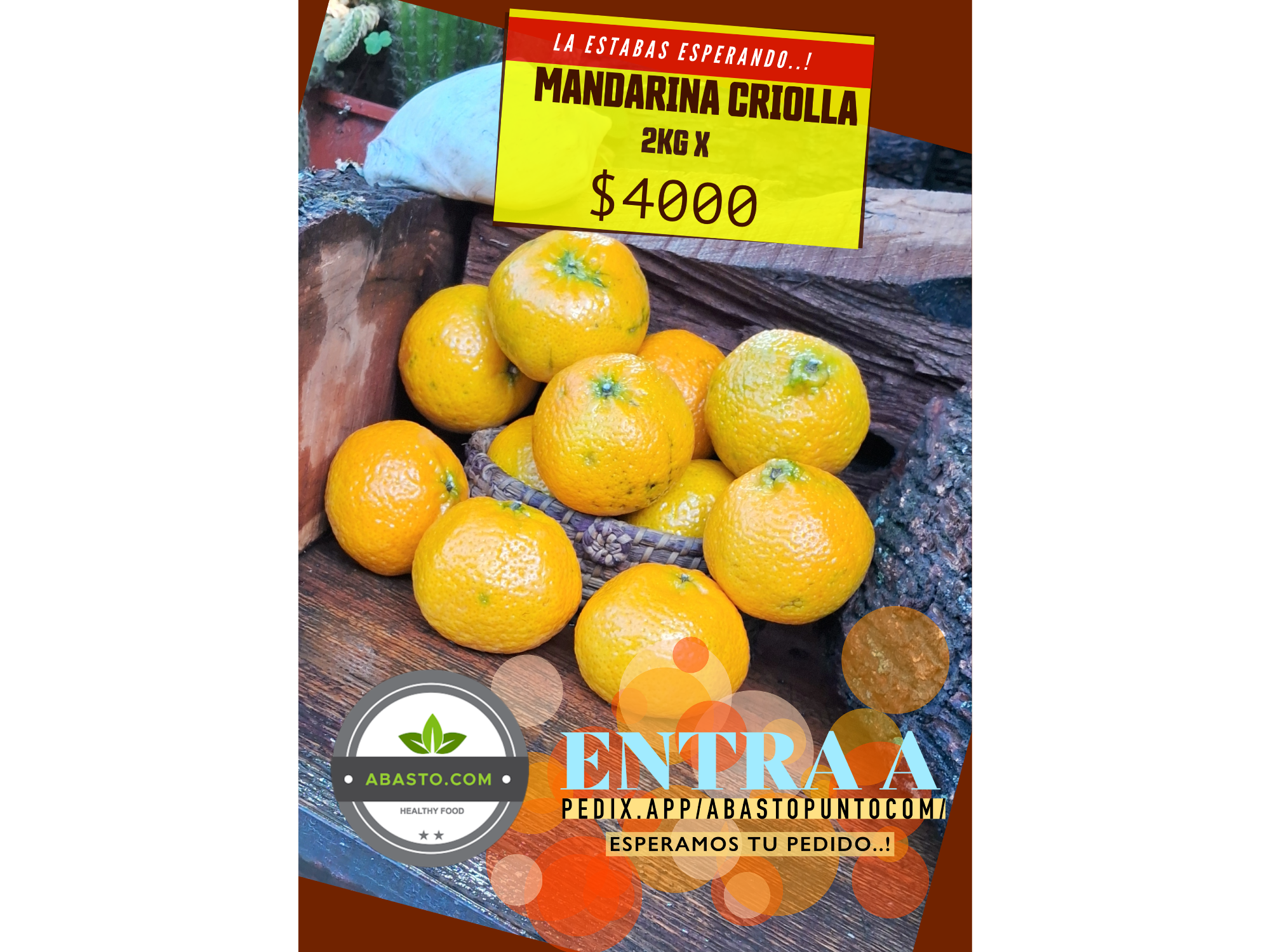 2 kg MANDARINA CRIOLLA MEDIANA