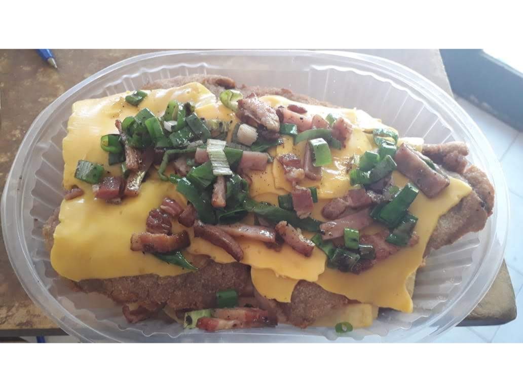 Cheddar panceta y verdeo