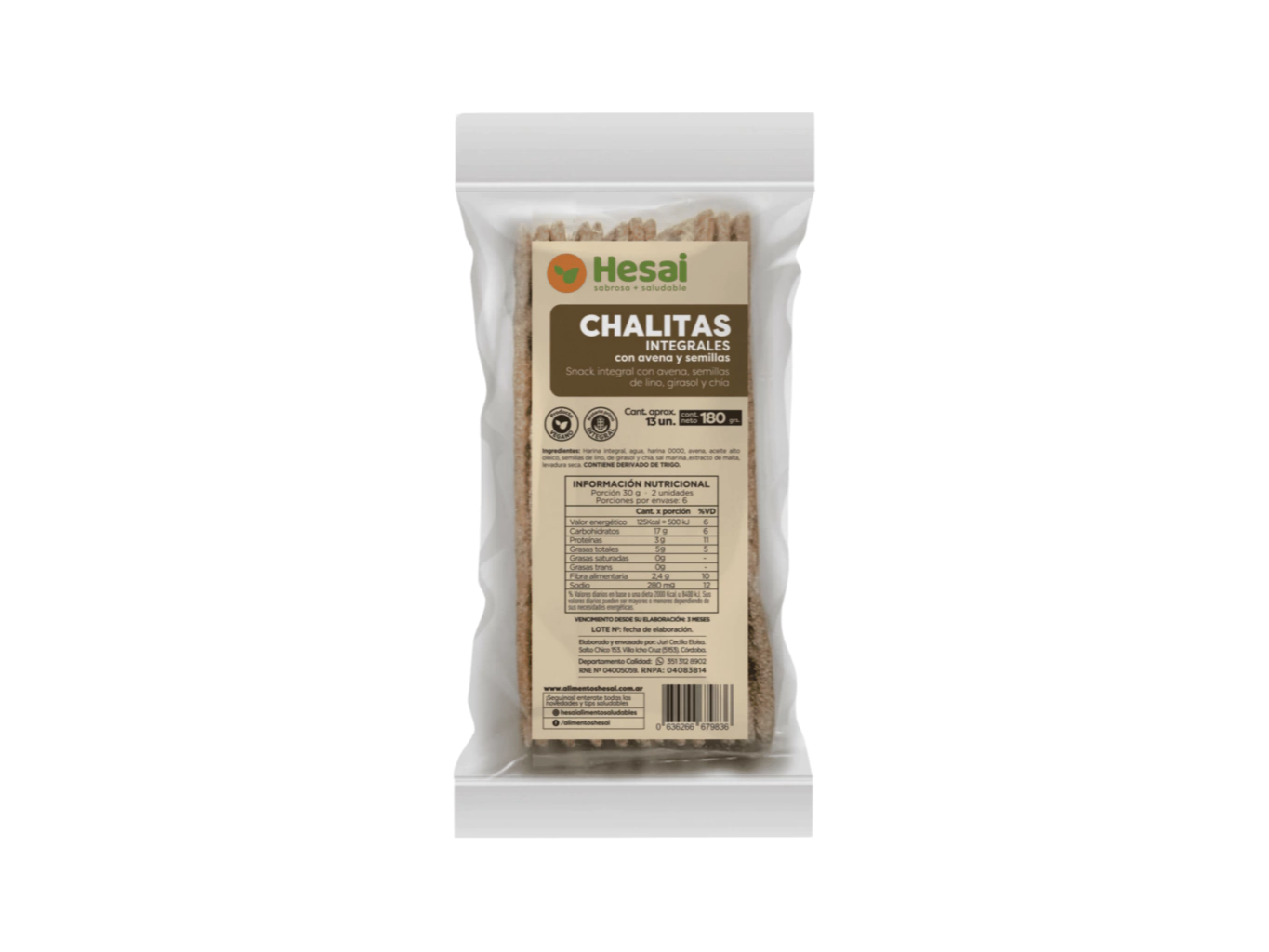 Chalitas integrales con semillas