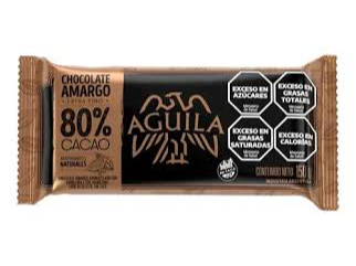 Barra de chocolate amargo 80% cacao AGUILA 150g