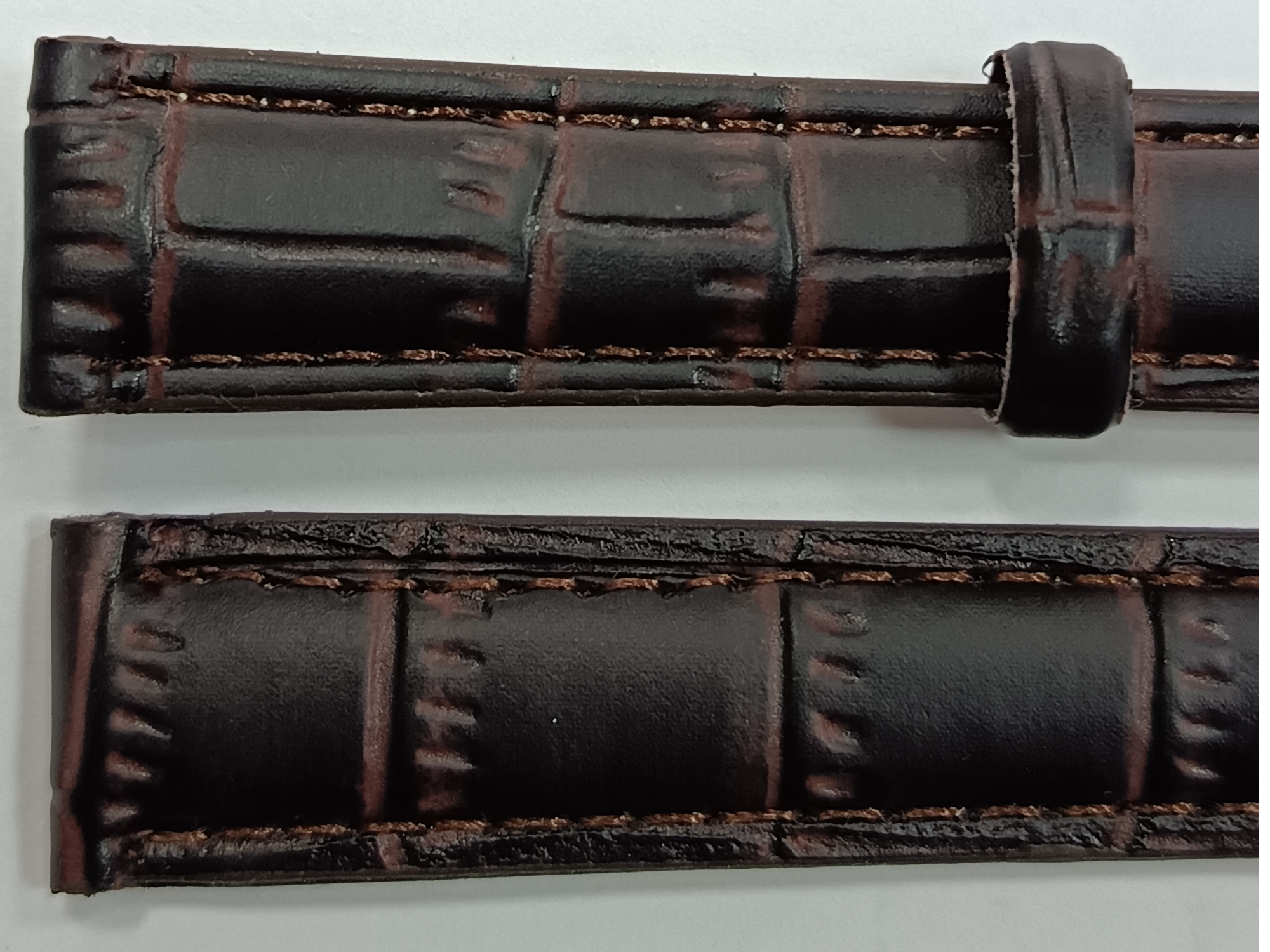 CORREAS CUERO   50113-16MM  .. MARRON OSCURO