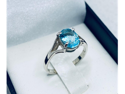 Anillos de Plata Circonia Agua Marina