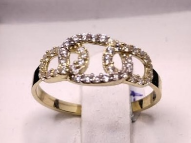 Anillo Cintillo Oro 10K  5900 ENTRELAZADO