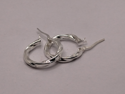 Aros Plata diseño tubo torneado. 21mm