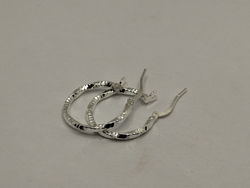 Aros Plata diseño cuadrado torneado. 20mm