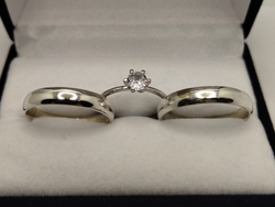 Alianzas Plata 925 con Cintillo y Grabado de Obsequio 5 milimetros