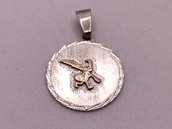 MEDALLA EDUCADORA INICIAL ,PLATA 925 CON LOGO EN ORO 9K