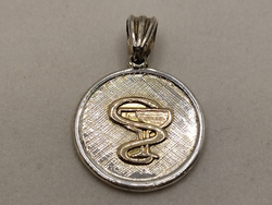 MEDALLA QUIMICA FARMACEUTICA, PLATA 925 CON LOGO EN ORO 9K