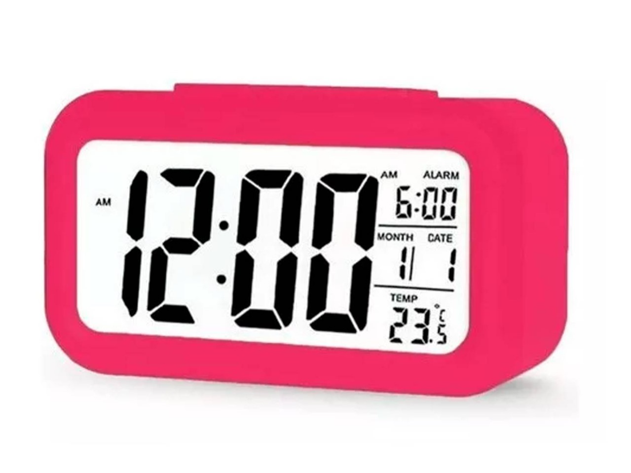 LCD Despertador LCD Digital Con Sensor Nocturno para luz,Fecha y Temperatura