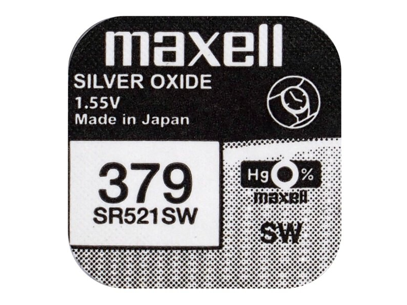 Maxell 379/521 Pila Oxido de Plata