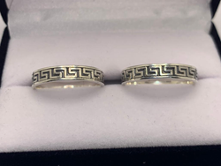 Alianzas Plata 925 guarda griega 4mm