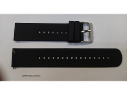 Correa silicona-8167- 22mm ideal Relojes iIntiligentes color Negro CON PERNOS