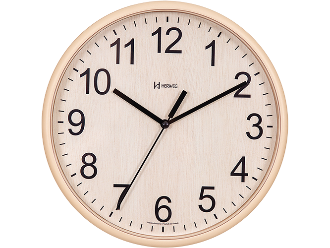 660082 Reloj pared Herweg Decorativo color Crema 26cm diametro