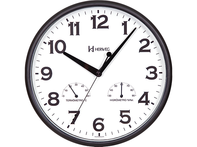 660072 reloj Parecd Herweg 26cm con Medidor de humedad y Temperatura