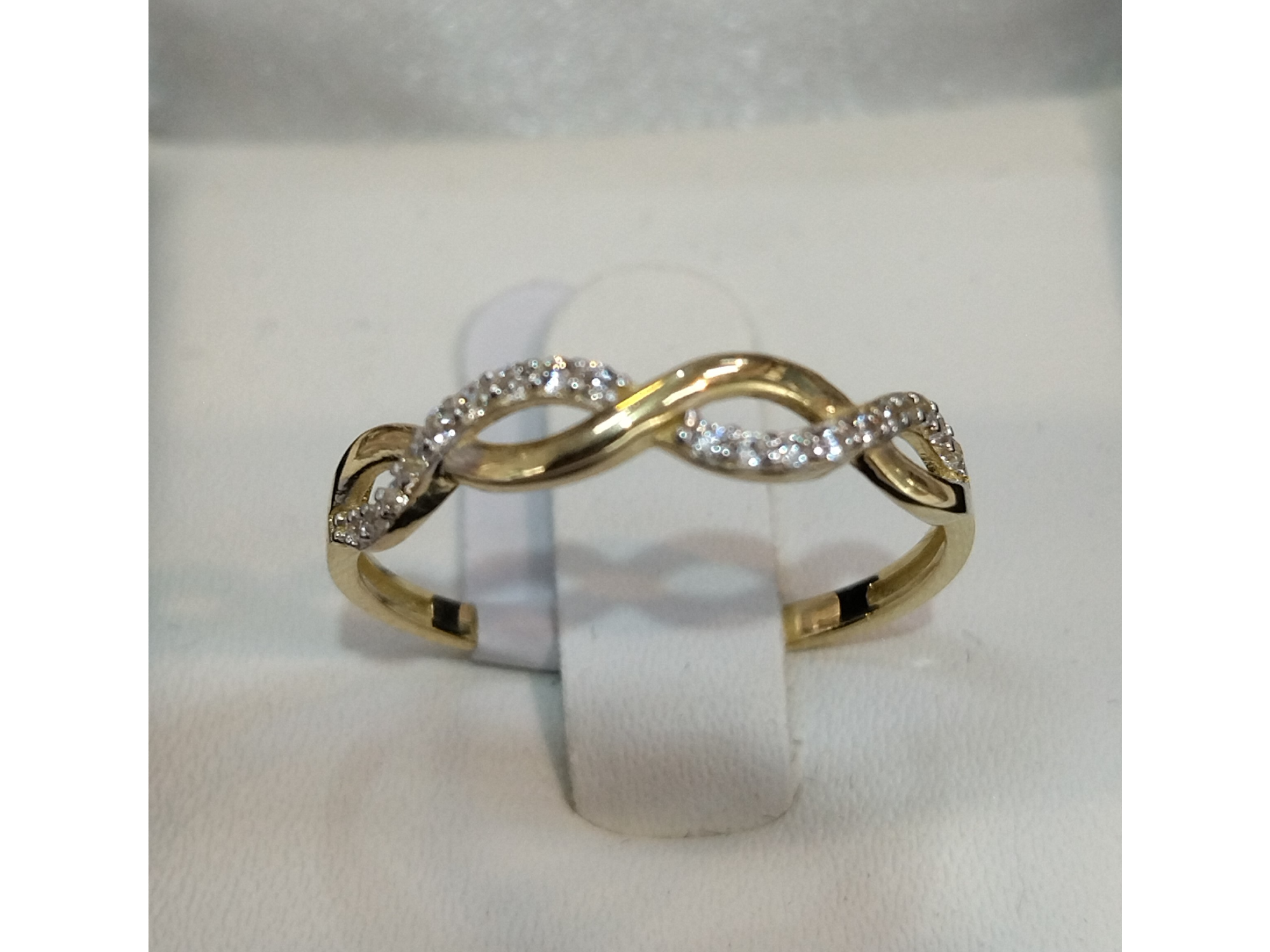 ANILLO CINTILLO ORO 10K ITALIANO